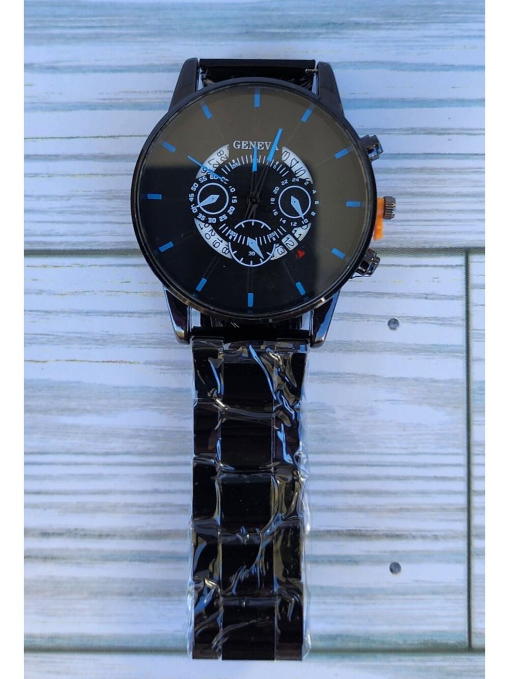 Geneva Men's Quartz Calendar Wristwatch